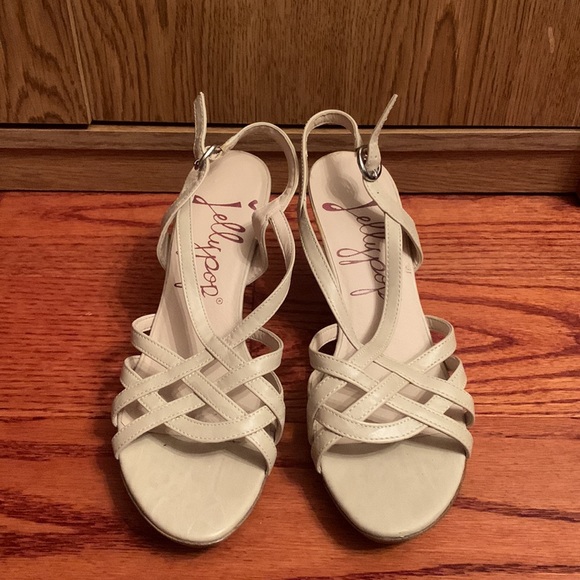 Jelly pop beige heeled sandals - Picture 2 of 11